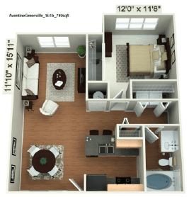 Aventine 1 Bedroom Apartment